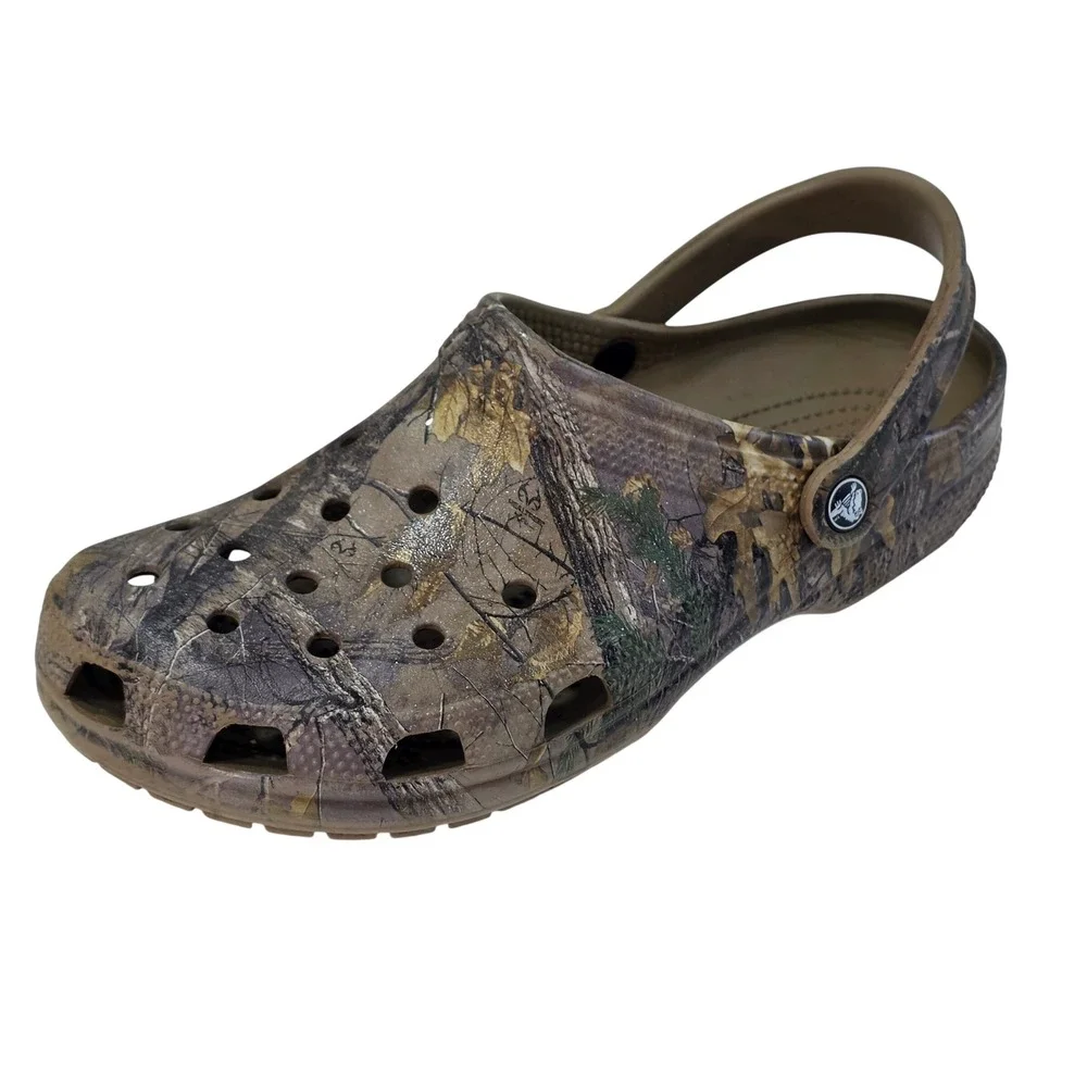Crocs Classic Clog Realtree Xtra Camo Mens 10 Womens 12 Brown Khaki 15581